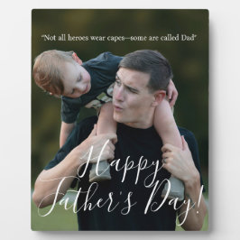 Vaderdag papa held foto gepersonaliseerde kaart fotoplaat
