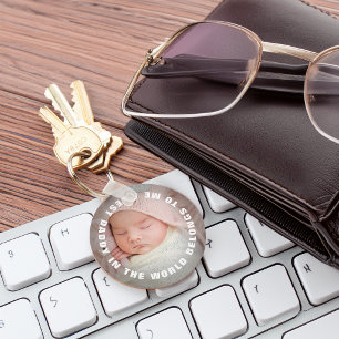 Vaderdag Papa hoort bij mij foto Sleutelhanger