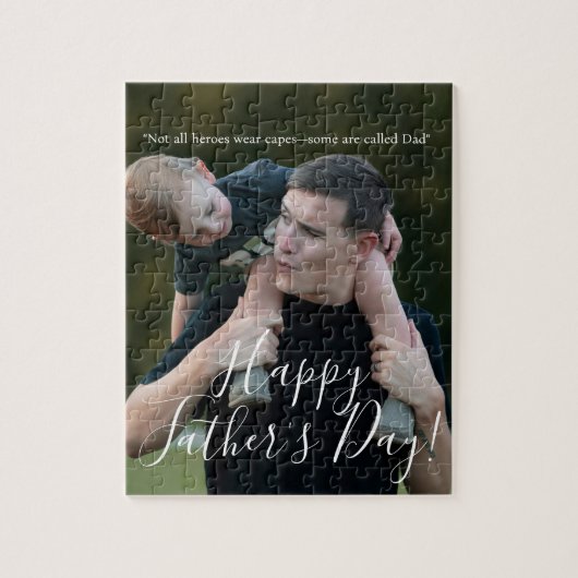 Vaderdag Papa Is Mijn Held Foto Persoonlijk Legpuzzel (Verticaal)