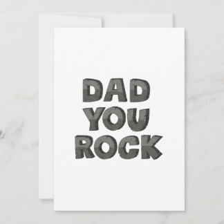 Vaderdag Papa je bent steenrocken funny rock Feestdagenkaart