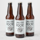 Vaderdag Papa je rock cool Beer Bottle Label Bier Etiket (Flessen)