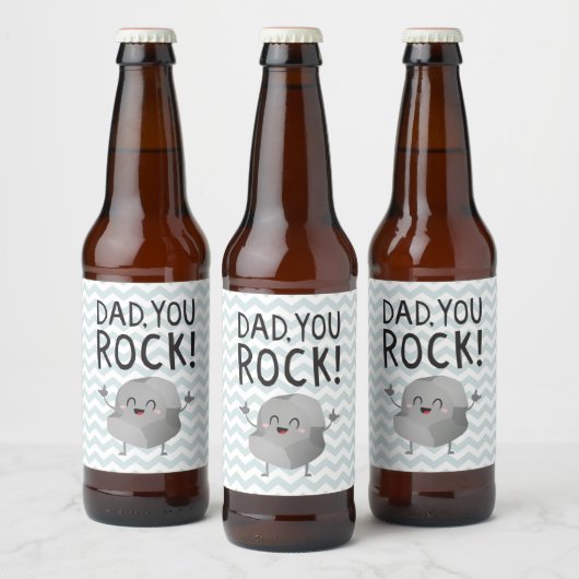 Vaderdag Papa je rock cool Beer Bottle Label Bier Etiket (Flessen)