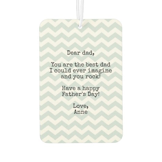 Vaderdag Papa je rock grappig cool Air Freshener Luchtverfrisser (Achterkant)