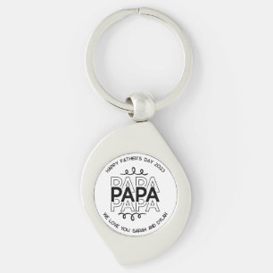 Vaderdag Papa Kleur Sleutelhanger