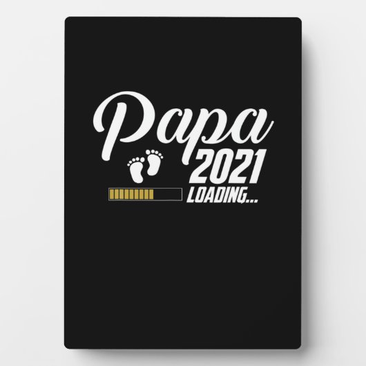 Vaderdag | Papa Loading 2021 First Time Father Fotoplaat (voorkant)