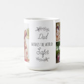 Vaderdag papa maakt de wereld veiliger collage koffiemok (Center)