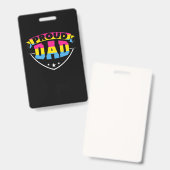 Vaderdag | Papa Pansexual Daughter Badge (Voor- en achterkant)