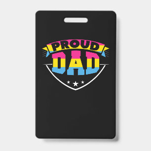 Vaderdag Papa Pansexual Daughter Badge