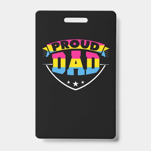 Vaderdag | Papa Pansexual Daughter Badge (Voorzijde)