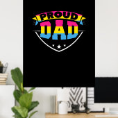 Vaderdag | Papa Pansexual Daughter Poster (Thuiskantoor)