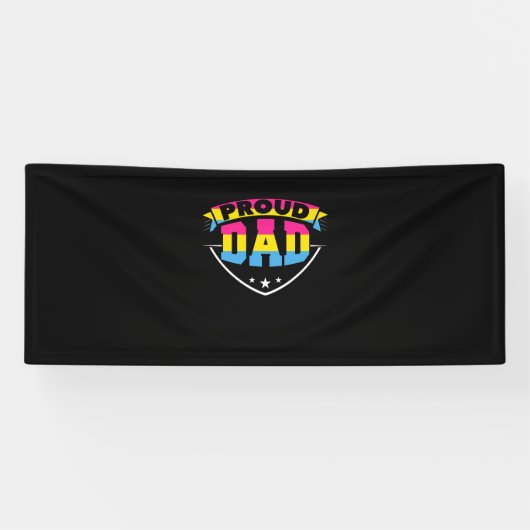 Vaderdag | Papa Pansexual Daughter Spandoek (Horizontaal)