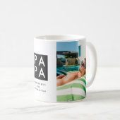 Vaderdag Papa Photo Collage Coffee Mok (Voorkant rechts)