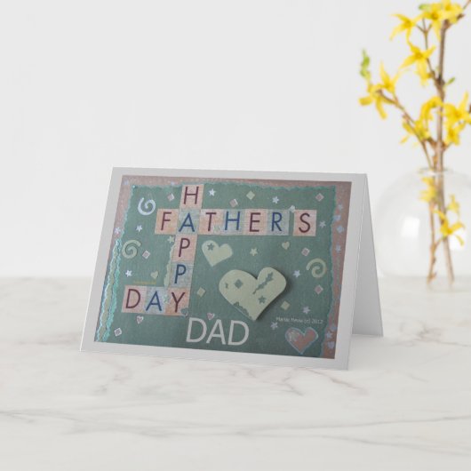 Vaderdag - papa - plakboek Kaart (Gele Bloem)