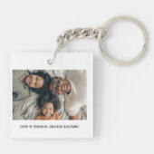 Vaderdag  Papa Retro Zwart Wit Foto Sleutelhanger (Achterkant)