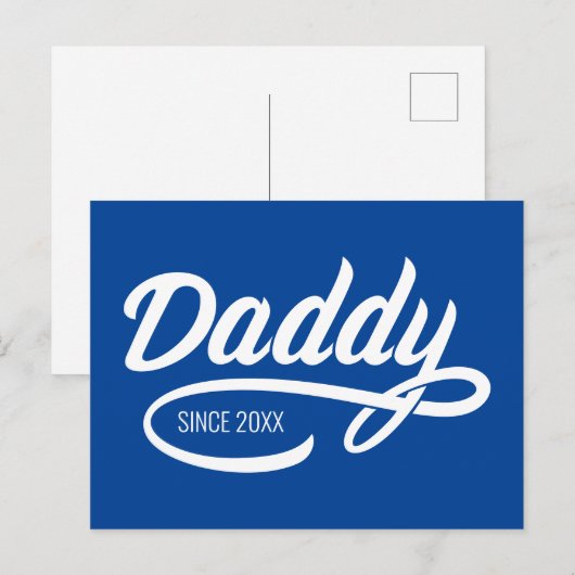 Vaderdag - Papa sinds... Briefkaart (Voorkant / Achterkant)