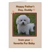Vaderdag papa van Bichon met foto Lijst (Voorkant)