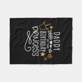 Vaderdag papa van de Birthday Princess Fleece Deken (Voorkant (Horizontaal))