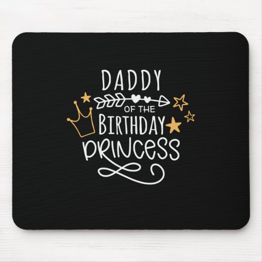 Vaderdag papa van de Birthday Princess Muismat (Voorkant)