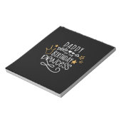 Vaderdag papa van de Birthday Princess Notitieblok (Linkerzijde)