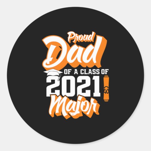 Vaderdag | Papa van groep 2021 Ronde Sticker (Voorkant)