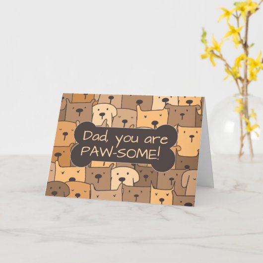 Vaderdag papa van ons allemaal Grappige Schattigee Kaart (Gele Bloem)