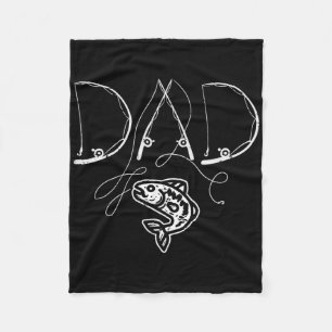 Vaderdag Papa Vissen Stokken Staven Vis Papa Fleece Deken
