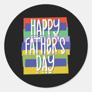 Vaderdag papa voor papa zoon dochter peuter ki ronde sticker
