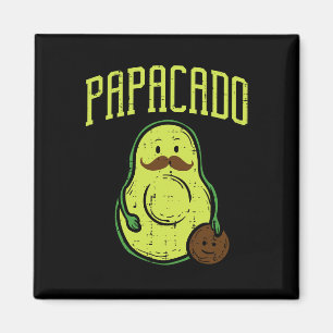 Vaderdag Papacado Papa Avocado Grappig Vegan Guac Magneet