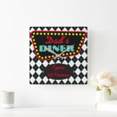 Vaderdag Papa's Diner Keuken Wandklok Cadeau (Huis)