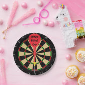 Vaderdag papieren Borden met Dartboard & Dart Bordje (Feest)