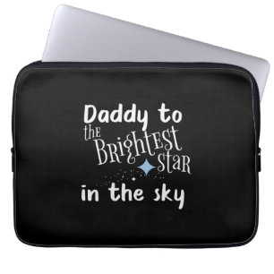 Vaderdag pappa op de zwaarste ster laptop sleeve