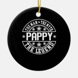 Vaderdag Pappa the Man the Myth the Legend Keramisch Ornament