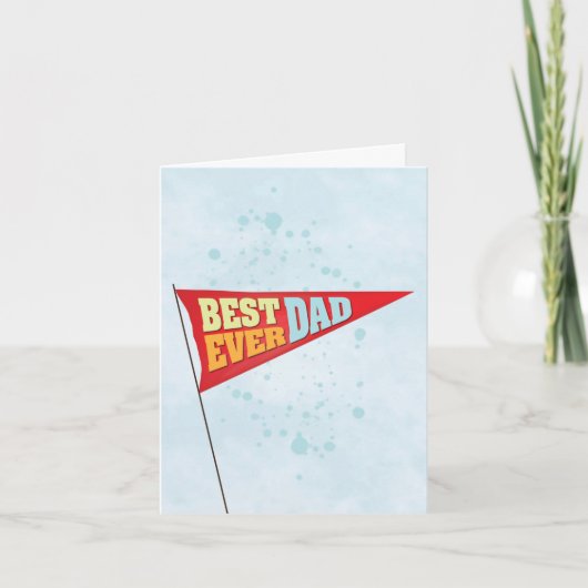 Vaderdag Pennant beste vader ooit Kaart (Voorkant)