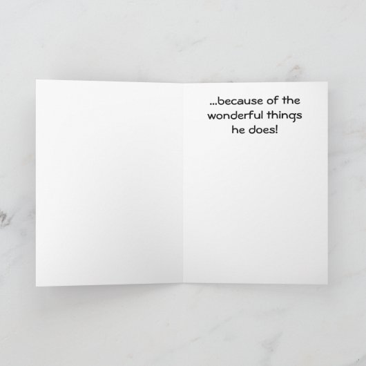 Vaderdag/personaliseer omdat kaart (Binnen)