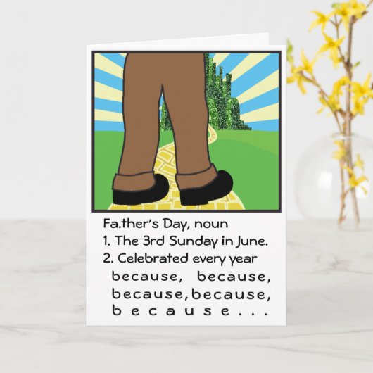 Vaderdag/personaliseer omdat kaart (Gele Bloem)