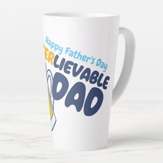 Vaderdag personaliseren | Onleefbare vader Latte Mok (Rechterhoek)