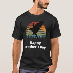 Vaderdag Pet Bird kijken Parrot Feather's Da T-shirt