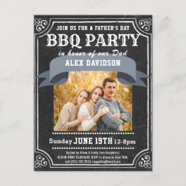 Vaderdag Photo Chalkboard BBQ Briefkaart