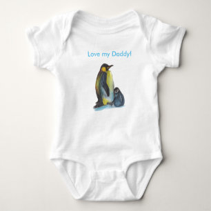 vaderdag pinguïns tekenen    BabyBodysuit Romper