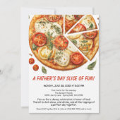 Vaderdag Pizza Party – Bewerkbaar Familiediner Kaart (Voorkant)