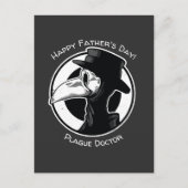 Vaderdag Plague Doctor Bird Mask B/W Briefkaart (Voorkant)