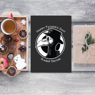Vaderdag Plague Doctor Bird Mask B/W Briefkaart