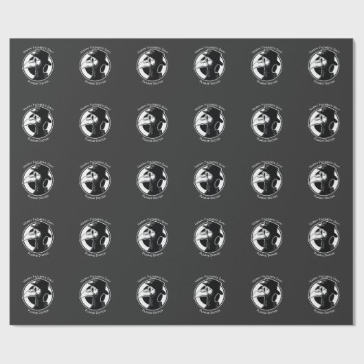 Vaderdag Plague Doctor Bird Mask B/W Steampunk Cadeaupapier (Vlak)