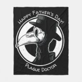Vaderdag Plague Doctor Bird Mask B/W Steampunk Fleece Deken (Voorkant)