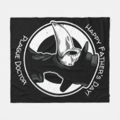 Vaderdag Plague Doctor Bird Mask B/W Steampunk Fleece Deken (Voorkant (Horizontaal))