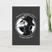 Vaderdag Plague Doctor Bird Mask B/W Steampunk Kaart (Voorkant)