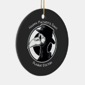 Vaderdag Plague Doctor Bird Mask B/W Steampunk Keramisch Ornament (Rechts)