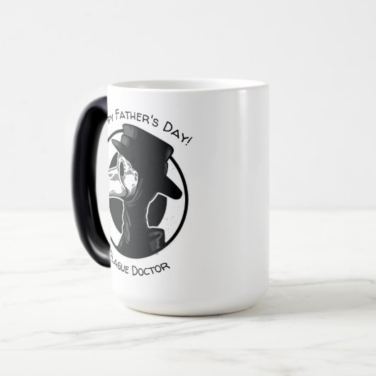 vaderdag Plague Doctor Bird Mask B/W Steampunk Magische Mok (Voorkant links)