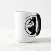 vaderdag Plague Doctor Bird Mask B/W Steampunk Magische Mok (Voorkant rechts)