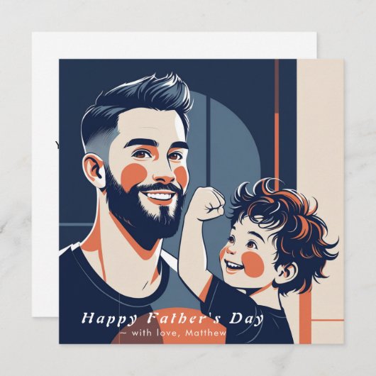 Vaderdag plat bedankt - aangepaste tekst en foto (Voorkant / Achterkant)